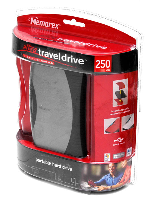Коробка Memorex ultra TravleDrive 250gb