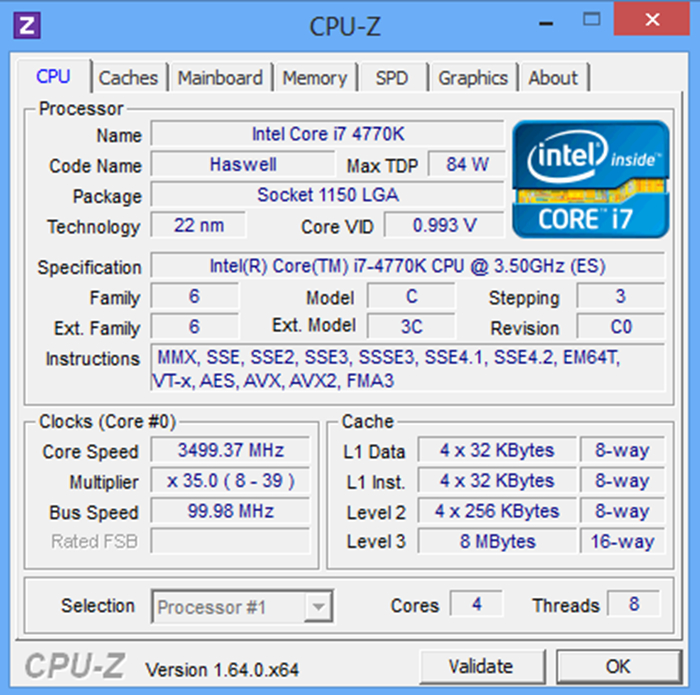 Intel Core i7-4770K
